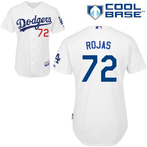 Miguel Rojas #72 mlb Jersey-L A Dodgers Women's Authentic Home White Cool Base Baseball Jersey